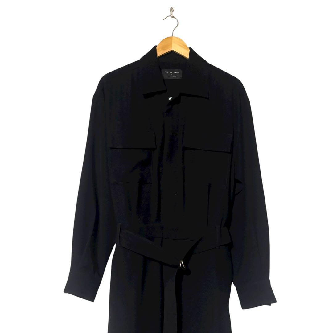 UNITED TOKYO ドレープジャンプスーツ　セットアップ　ブラック　2