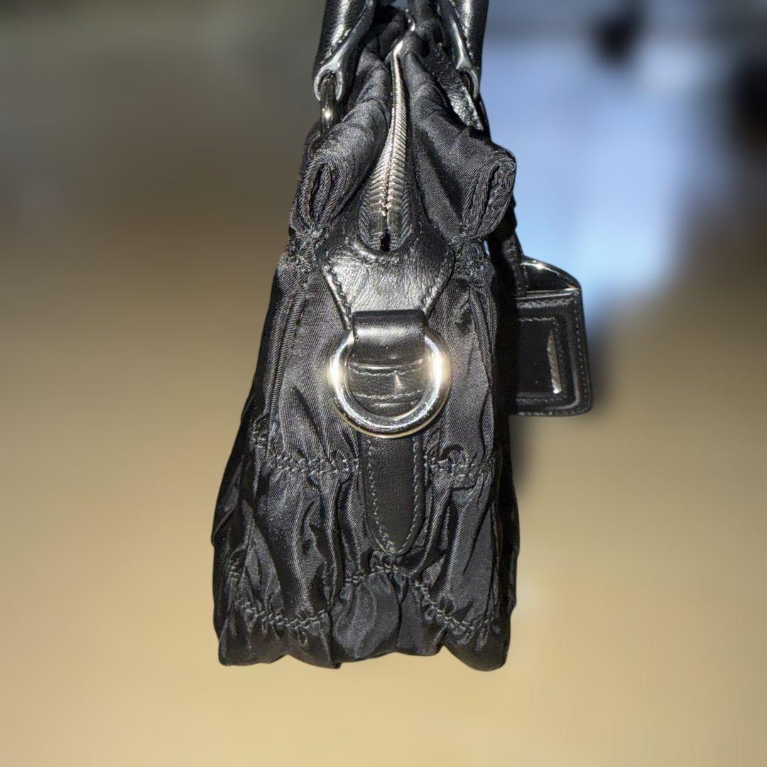 PRADA 2WAYナイロンバッグ 黒 ギャザー