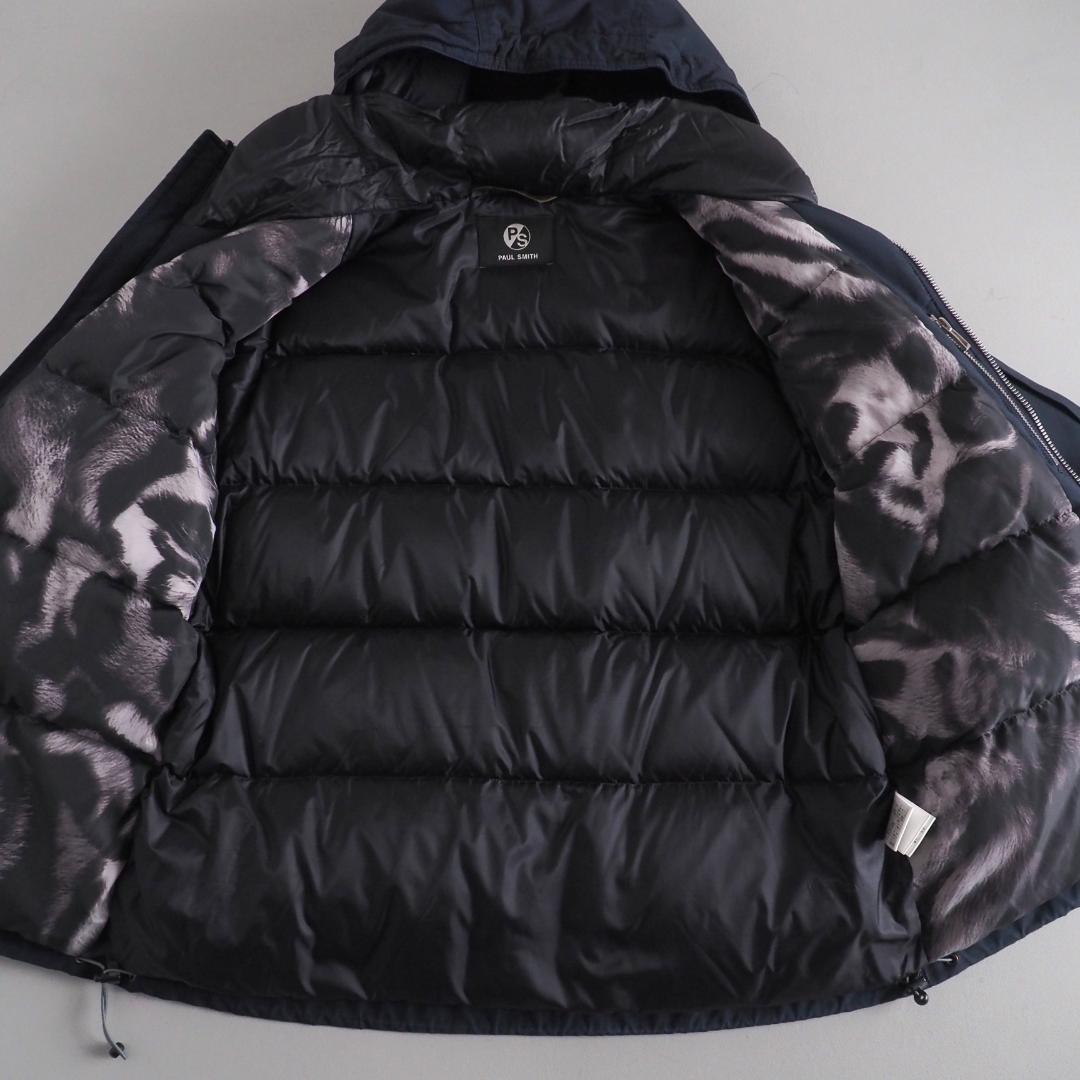 ポールスミス　ダウンジャケット　フーディ　ネイビー　美品