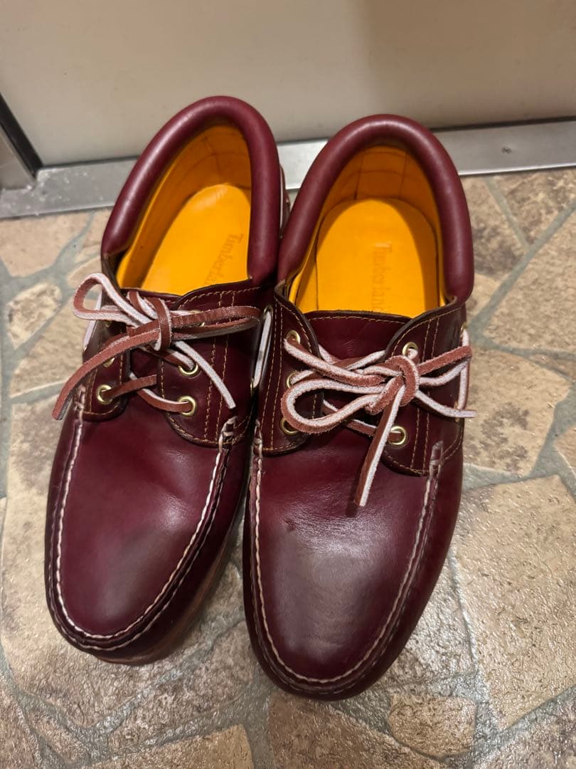 ティンバーランド　3eye モカシン　バーガンディ　 使用感なし 箱付き