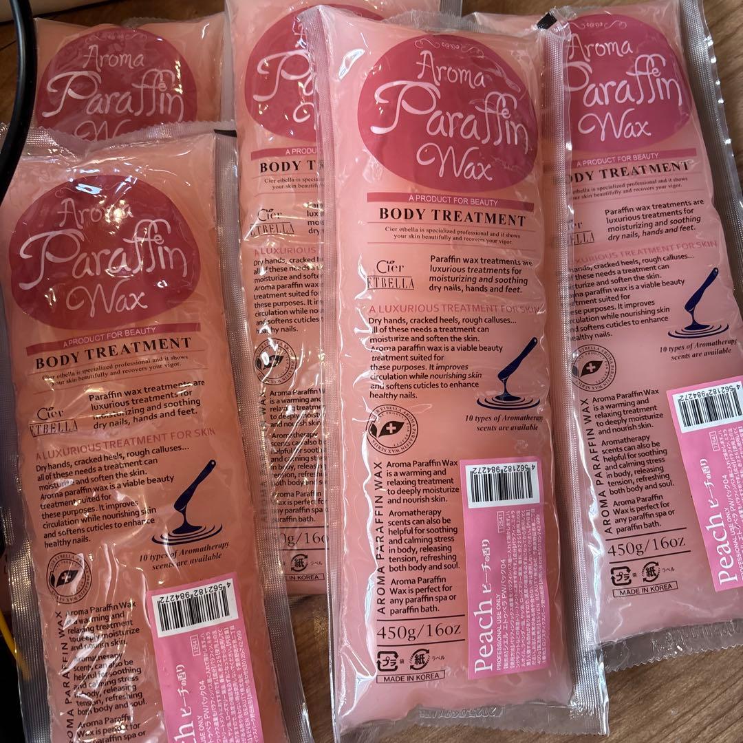 今日限定値下げ！ハンドケアパラフィンワックスピーチ、ミトン付き