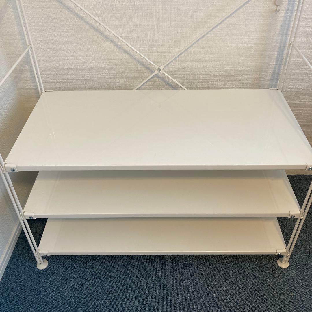 スチールユニットシェルフ　ワードローブセット　ライトグレー