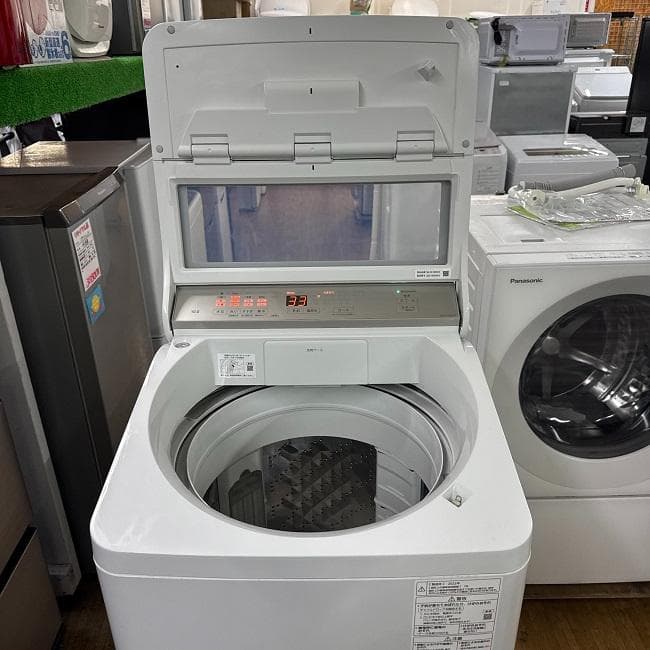 地域限定送料無料　美品 パナソニック 10㎏ 全自動洗濯機 NA-FA100H9