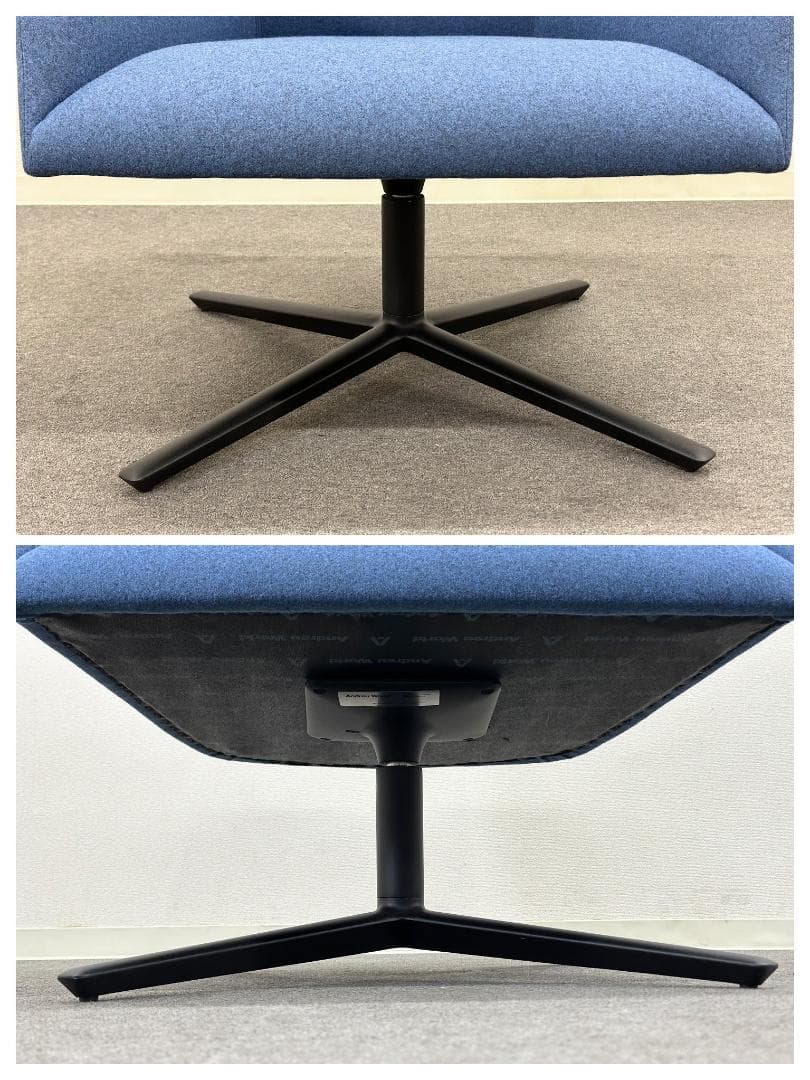 美品■アンドリューワールド■Alya/アリヤ　ラウンジチェア　ローバック　回転式