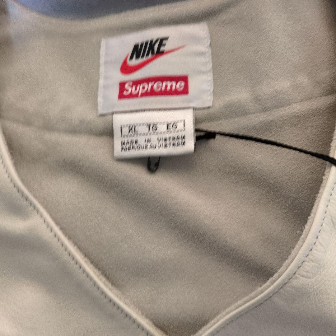 Nike Supreme XL ホワイト Baseballシャツレザー