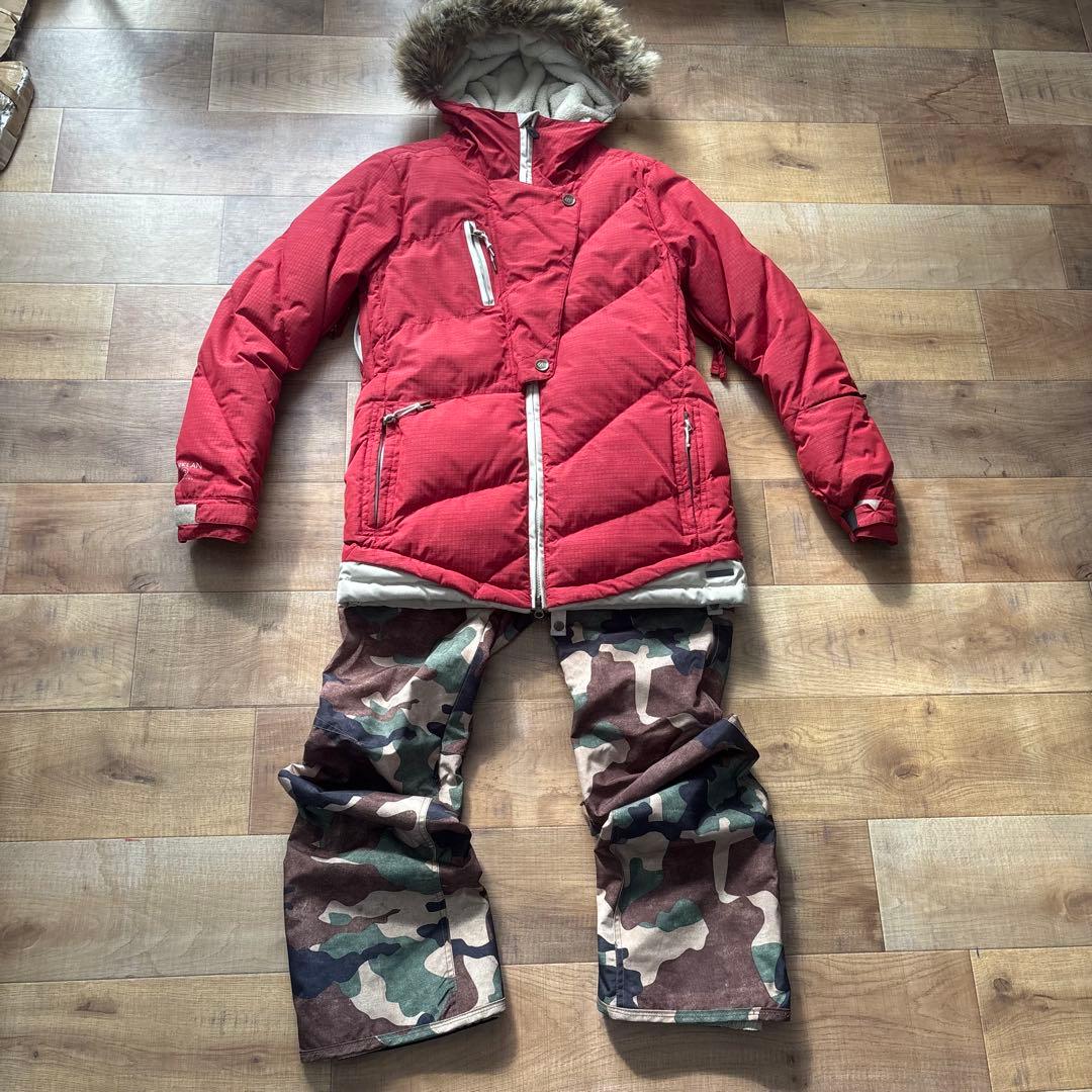 686 PARK LAN レディース　ウェア　赤　迷彩パンツ スノーボード　S
