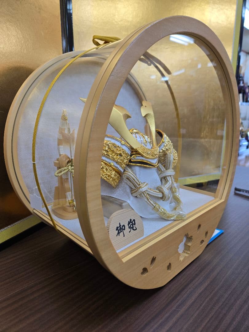 【展示品限り】五月人形　兜　鍬形　ケース飾り　※閉店セール　K9