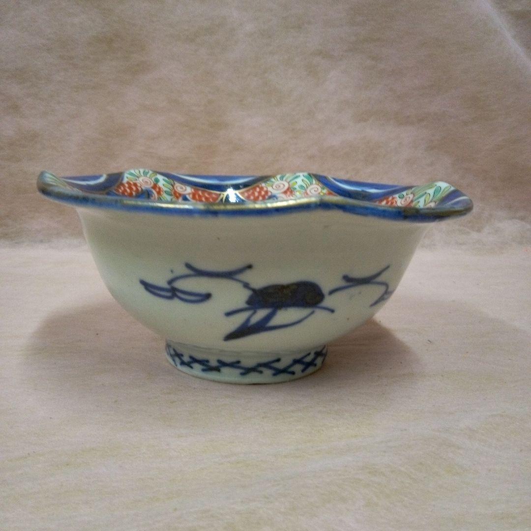 古伊万里　麒麟鳳凰文様錦三ツ鉢　古美術　古道具　骨董品