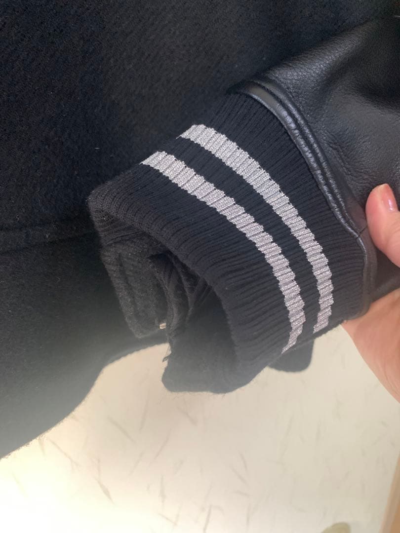 マスターマインド　ブラック スカル刺繍 スタジャン