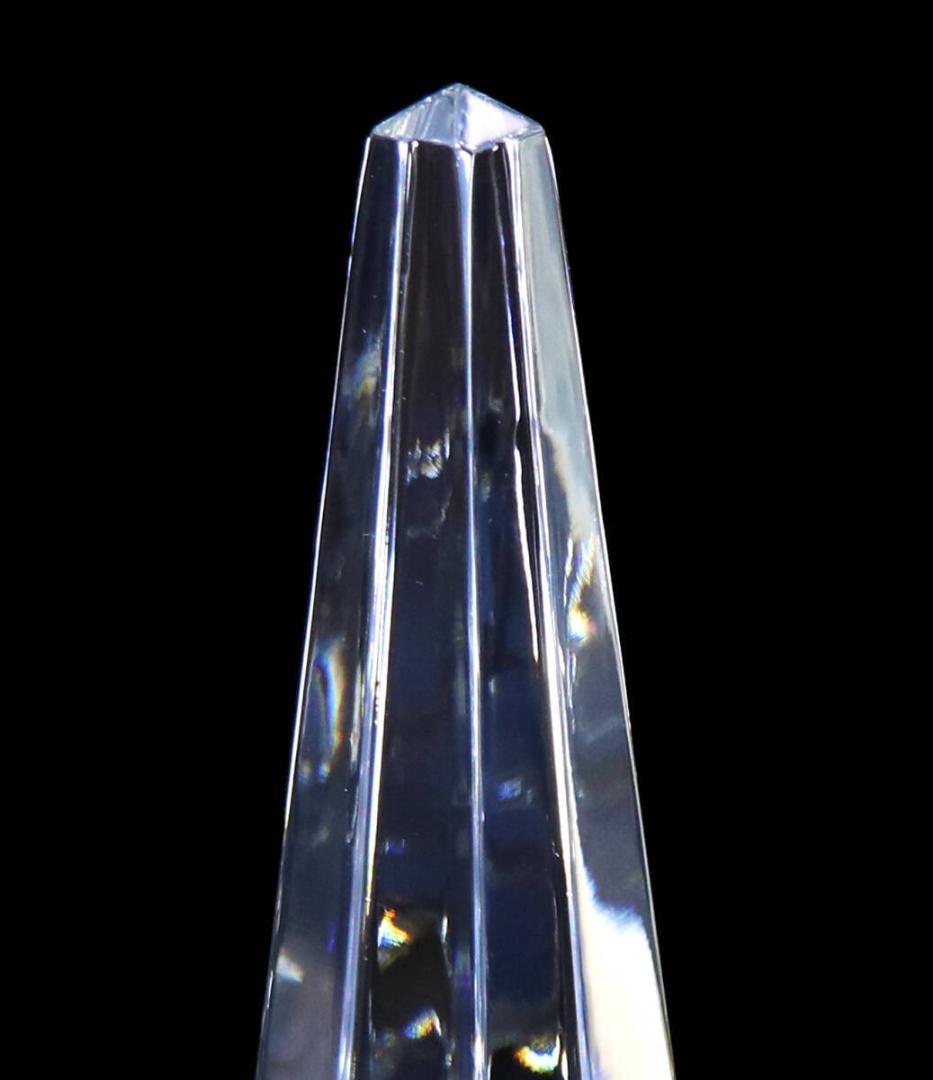 バカラ 珍品 大型作品 25cm 方尖柱 クリスタルガラス製オベリスク 置物