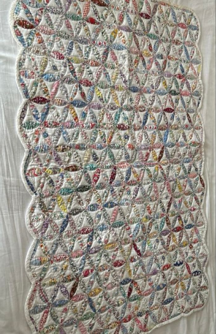 【516】 ハンドメイド　パッチワークキルト　フィードサックのフリーマット