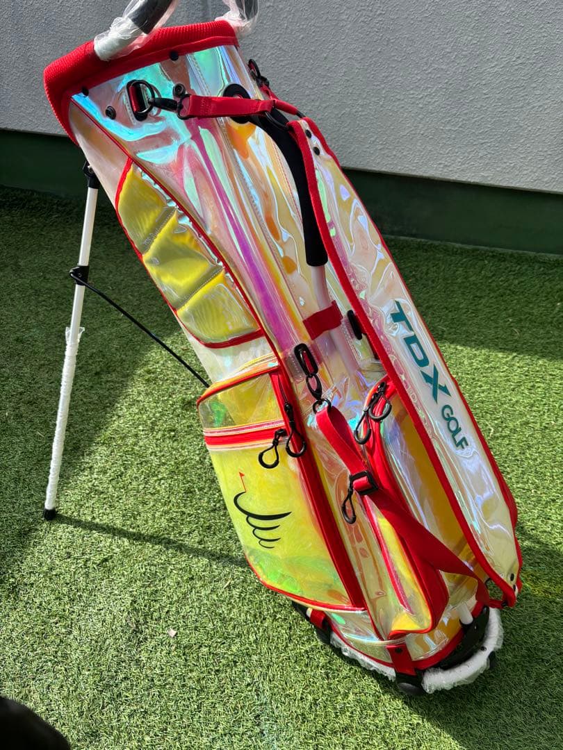 TDX スケルトン　スタンドキャディバッグ　新品　ゴルフバッグ　オーロラ　クリア