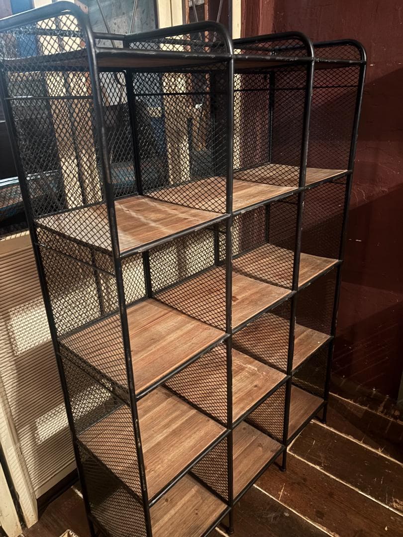 アイアン オープンシェルフ 95x33x143.5cm ビンテージ加工