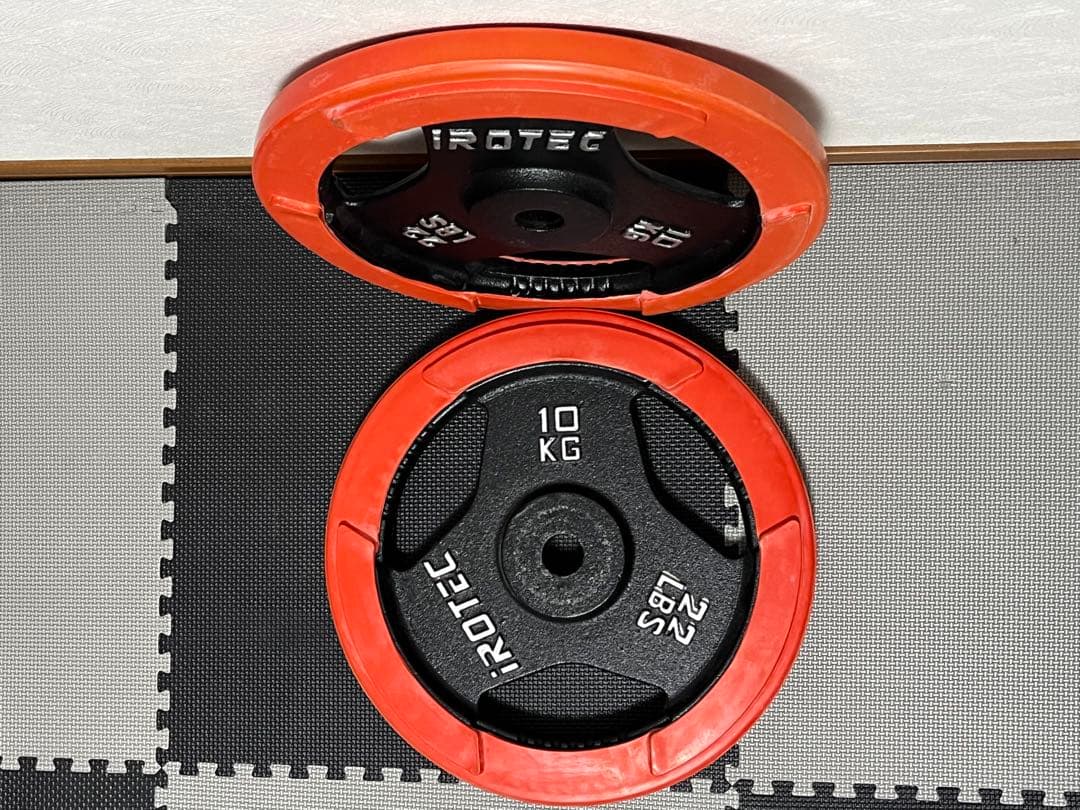 引取限定‼️IROTECバーベルプレート15kg×2❗️10kg×2❗️合計50kg‼️