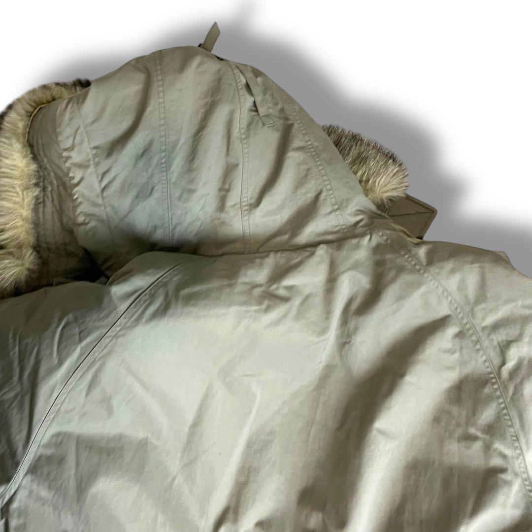 アイバー AIVER ファー付き モッズコート L カーキ オーバーサイズ