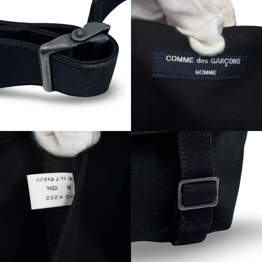 極美品】コムデギャルソン キャンバス ショルダー メッセンジャー バッグ　黒