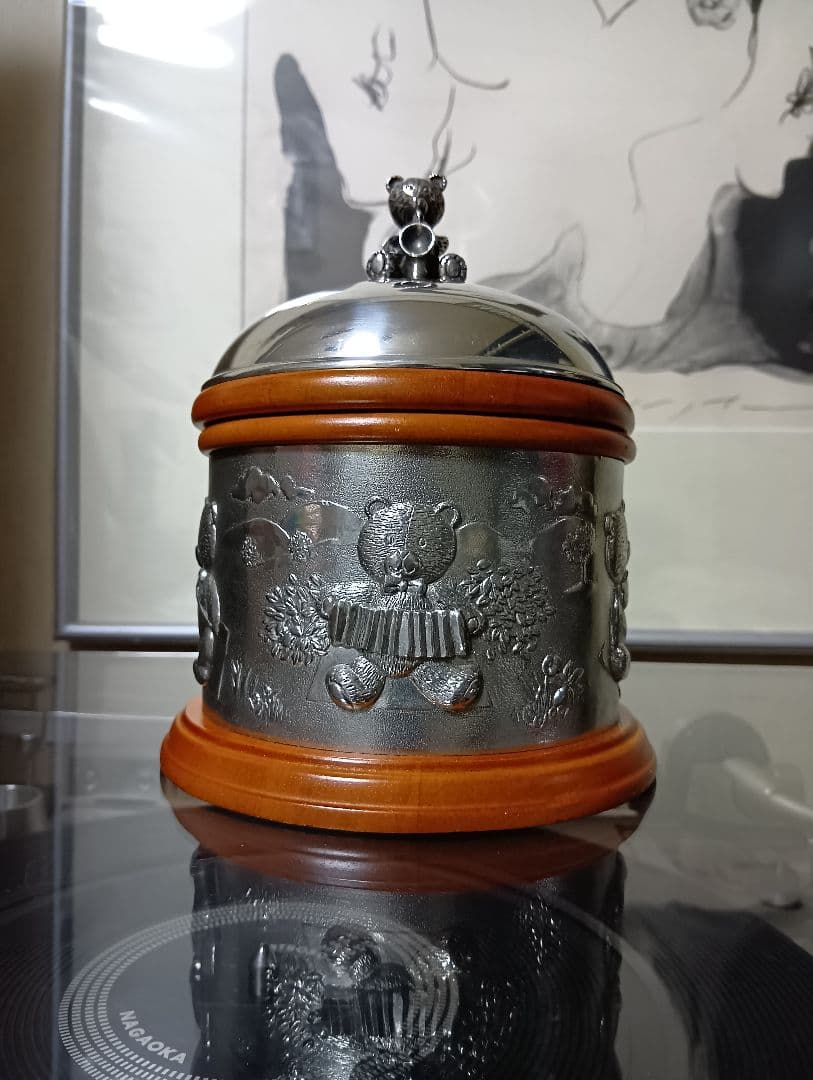 SELANGOR　ピューター　ウッド　テディベア　オルゴール