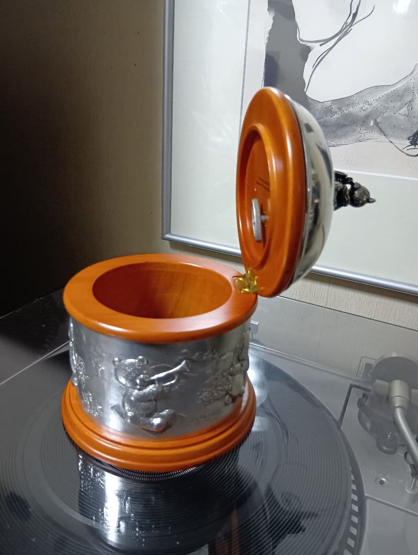 SELANGOR　ピューター　ウッド　テディベア　オルゴール