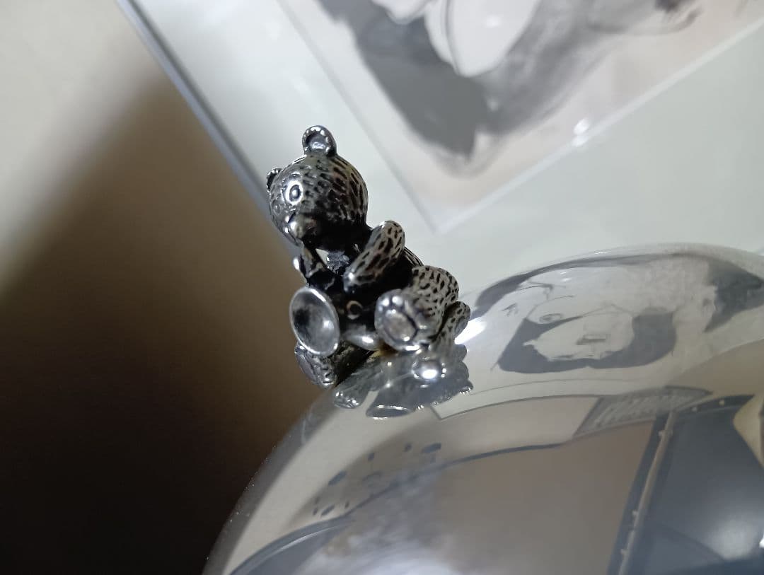 SELANGOR　ピューター　ウッド　テディベア　オルゴール