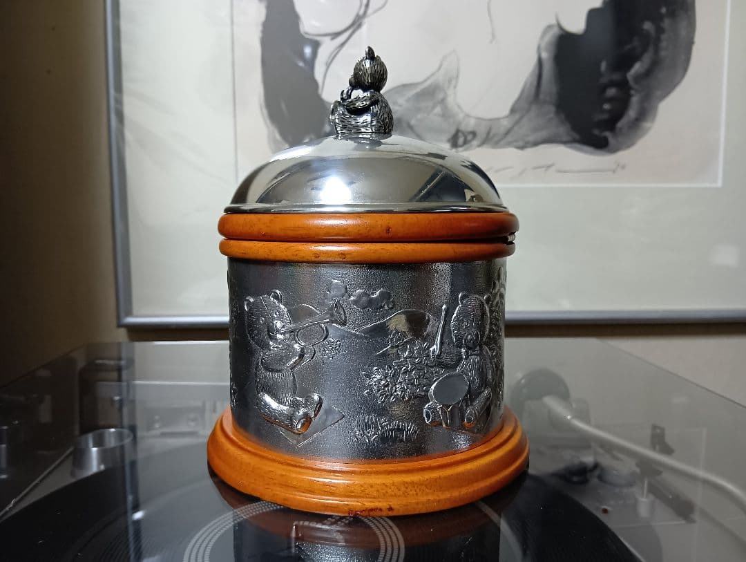 SELANGOR　ピューター　ウッド　テディベア　オルゴール