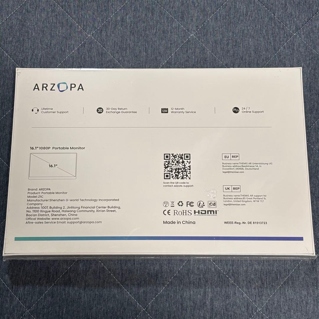 ARZOPA モバイルモニター 16.1インチ Z1C