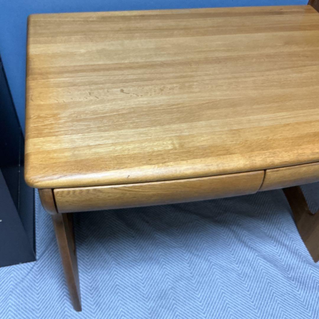 木製シンプルデスク 学習机　引き出し付き