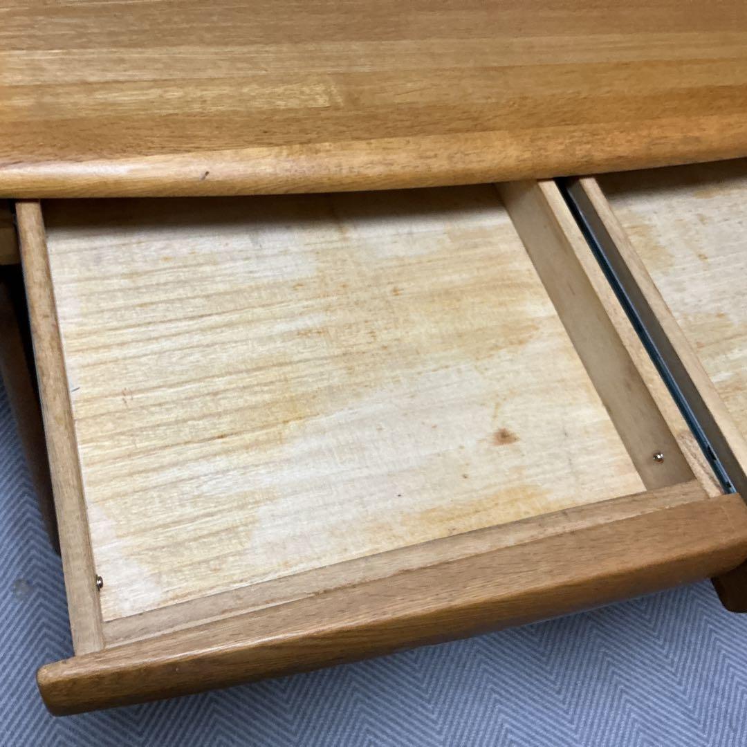 木製シンプルデスク 学習机　引き出し付き