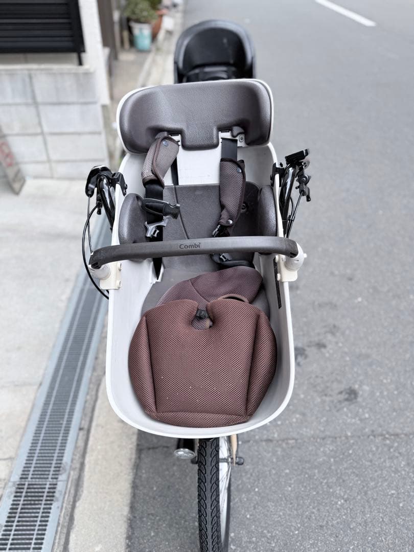 子供乗せ　3人　パナソニック　電動アシスト自転車チャイルドシート付き