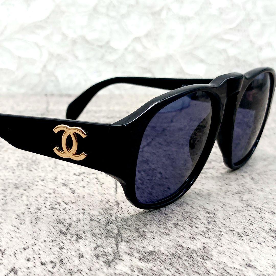 美品✨CHANEL シャネル✨サングラス ココマーク 黒 ケース付き