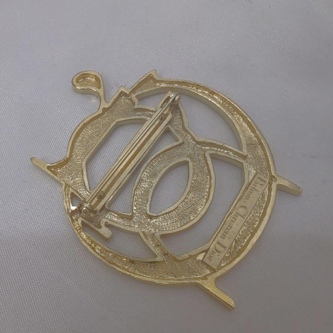 Christian Dior ディオール ロゴ ブローチ