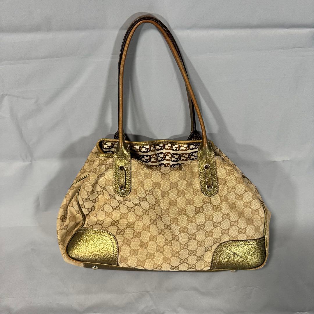 GUCCI グッチ GGキャンバス プリンシー リボン トートバッグ