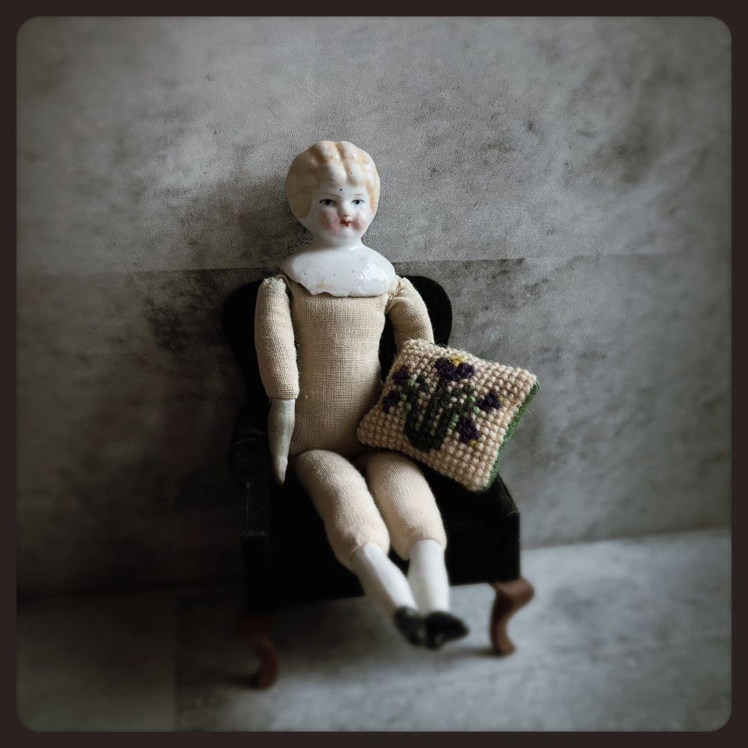 アンティーク ブロンド　チャイナヘッドドール ビスクドール