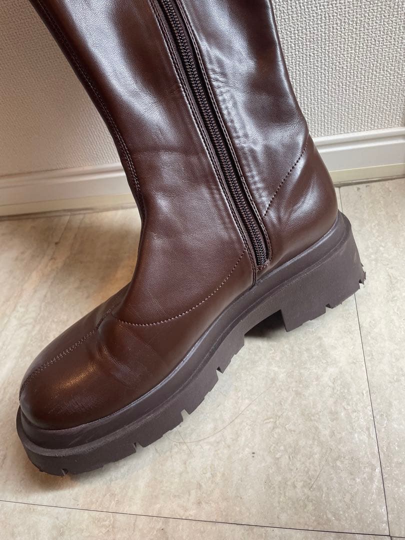 Heather ロングブーツ ブラウン Lサイズ 美品