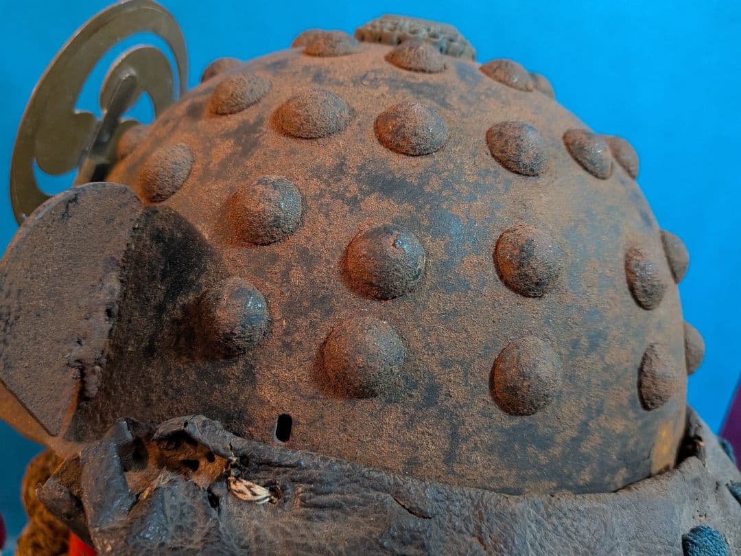 戦国時代極稀少博物館級１４６７〜１５６８年頃尾長巴御家紋前立武将厳星兜時代本歌兜