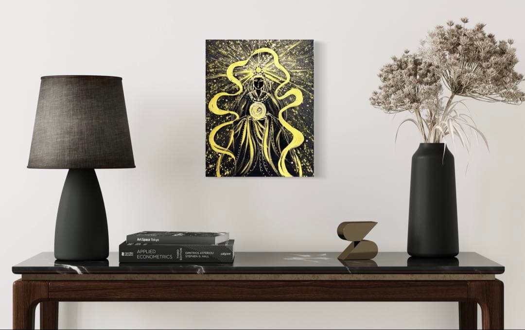 開運絵画　龍神様　眼　天照大神　24金金箔