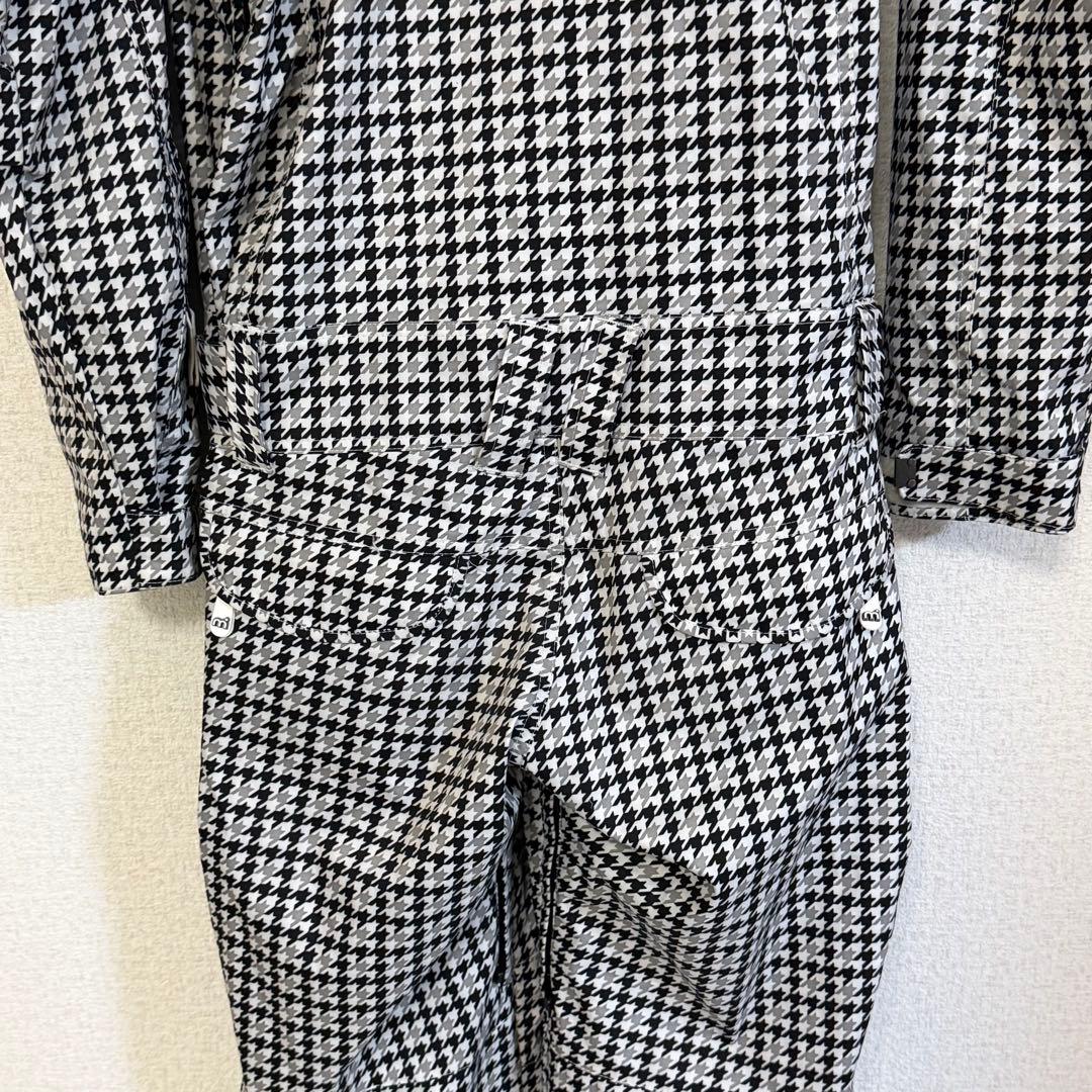 【レア】千鳥柄 スノボ つなぎ レディースS m オールインワン 防寒 雪山