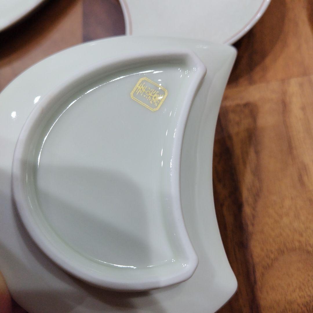 幸楽窯 梅 白 ピンク 銘々皿 ５枚セット 小皿 made in Japan