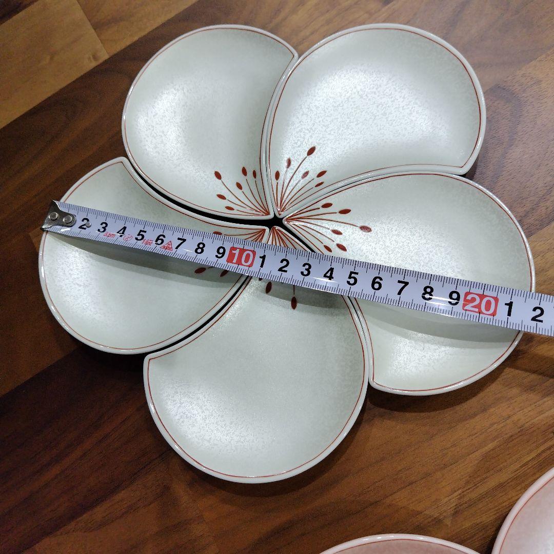 幸楽窯 梅 白 ピンク 銘々皿 ５枚セット 小皿 made in Japan
