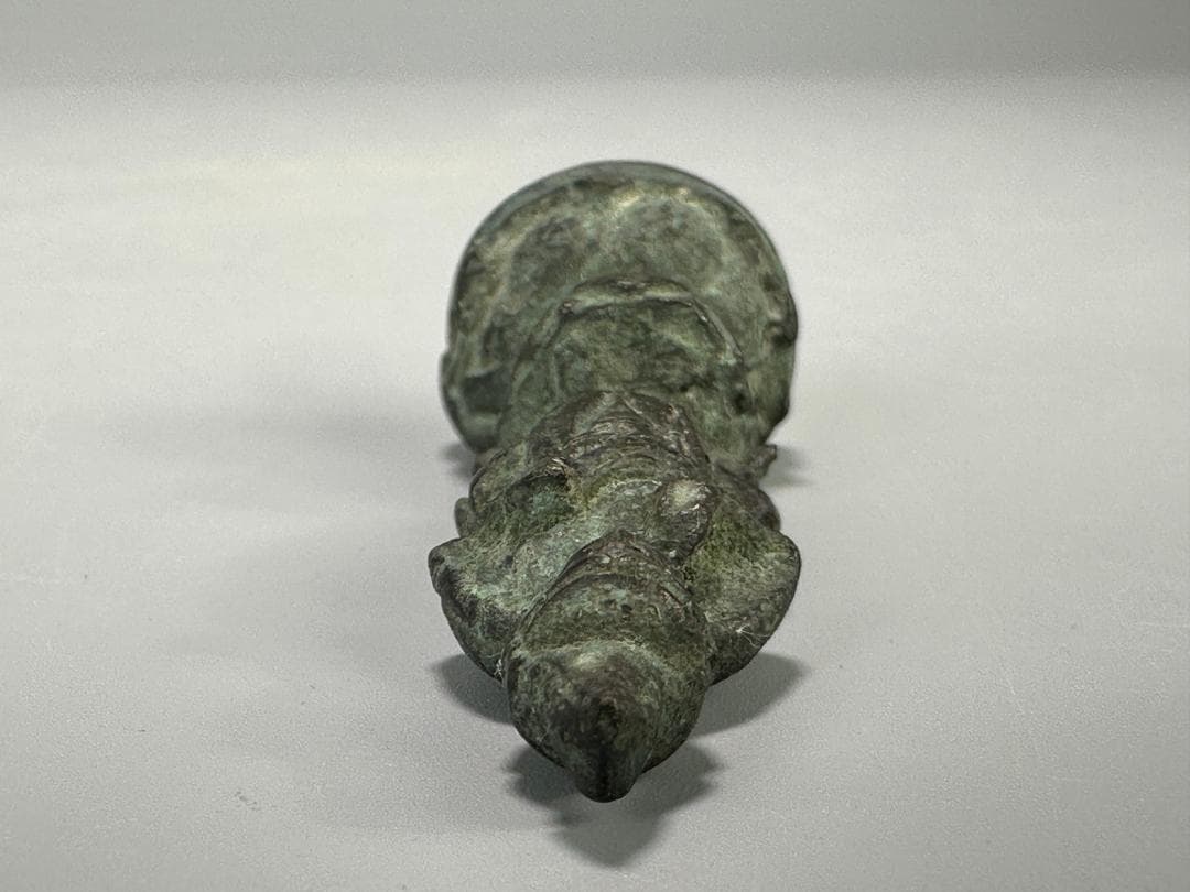 仏教美術　江戸時代　古銅製　観音像　銅仏　豆仏　時代厨子付き　古仏