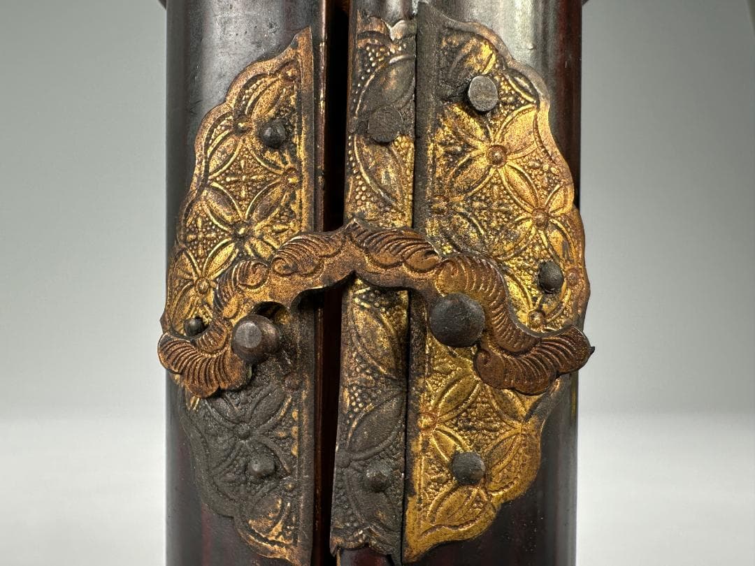 仏教美術　江戸時代　古銅製　観音像　銅仏　豆仏　時代厨子付き　古仏