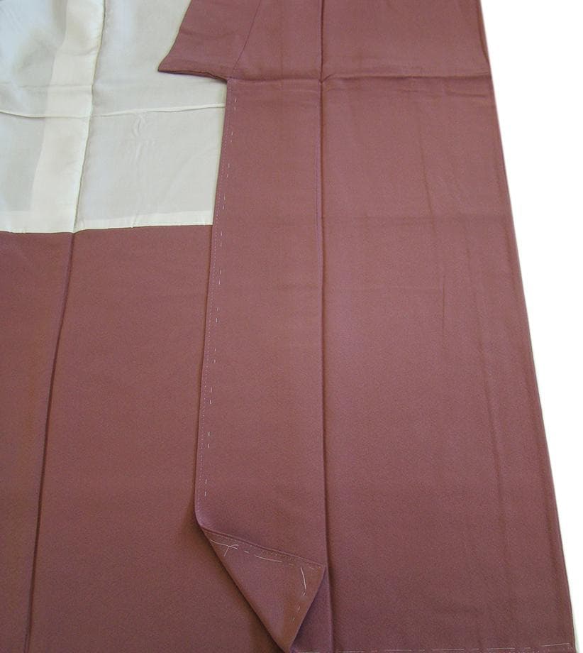 値下げ交渉ＯＫ！裄長め 極上丹後ちりめん 堅牢草木染 色無地 正絹 Ｂ７５９