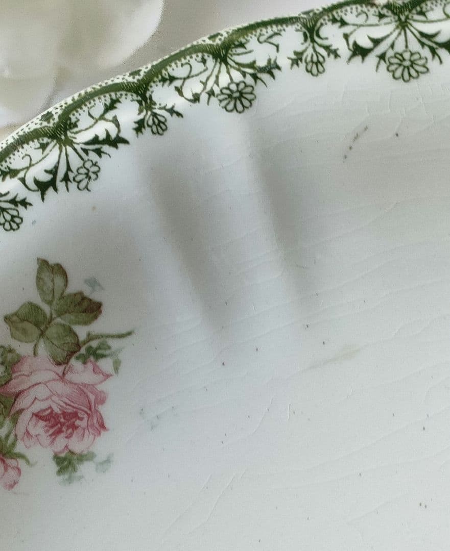 希少　美品　サンタマン　鈴蘭　薔薇　コンポティエ　フランスアンティーク