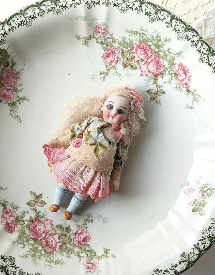 希少　美品　サンタマン　鈴蘭　薔薇　コンポティエ　フランスアンティーク