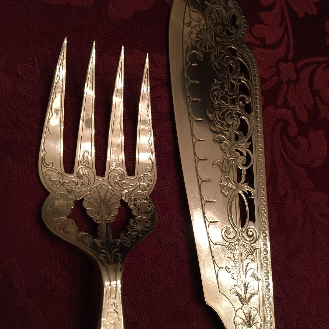 再お値下げ❣️英国ビンテージ　シルバーのサービングセット