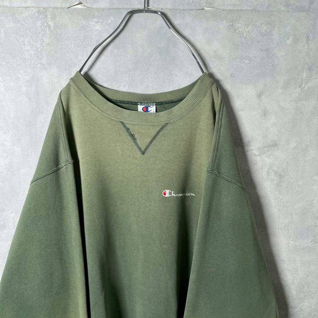 鬼フェード 90s champion ワンポイントスウェット 緑 PM76