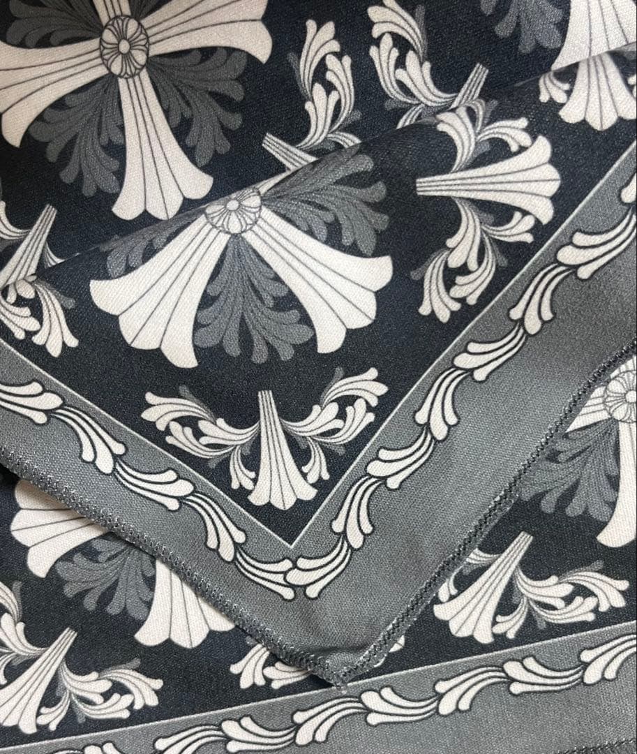 クロムハーツ メガネケース スクロールラベル ブラック ※おまけ付き