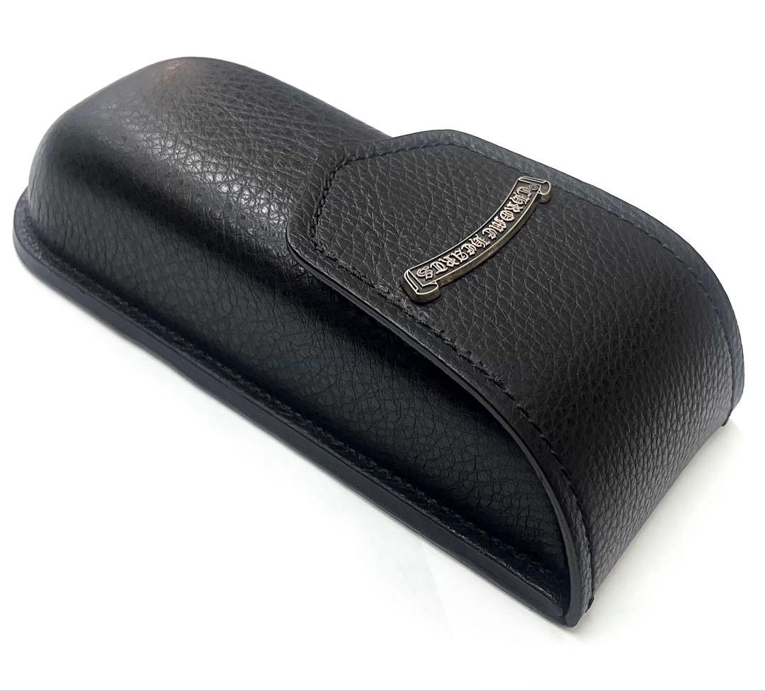 クロムハーツ メガネケース スクロールラベル ブラック ※おまけ付き
