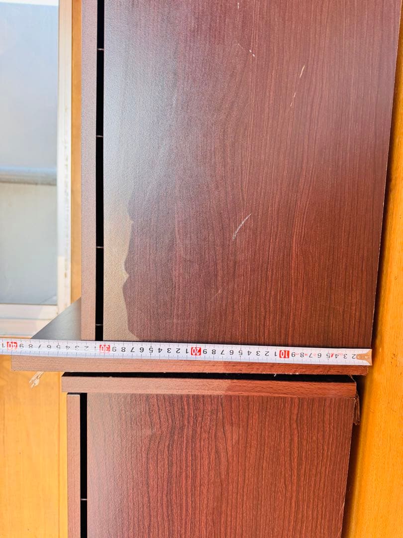 CD・DVD収納ラック 扉付き 大容量 ダークブラウン 93×60×40cm