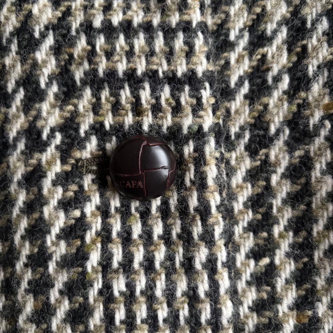 スキャパ　モスグリーン千鳥柄 コートとヒートテック2枚