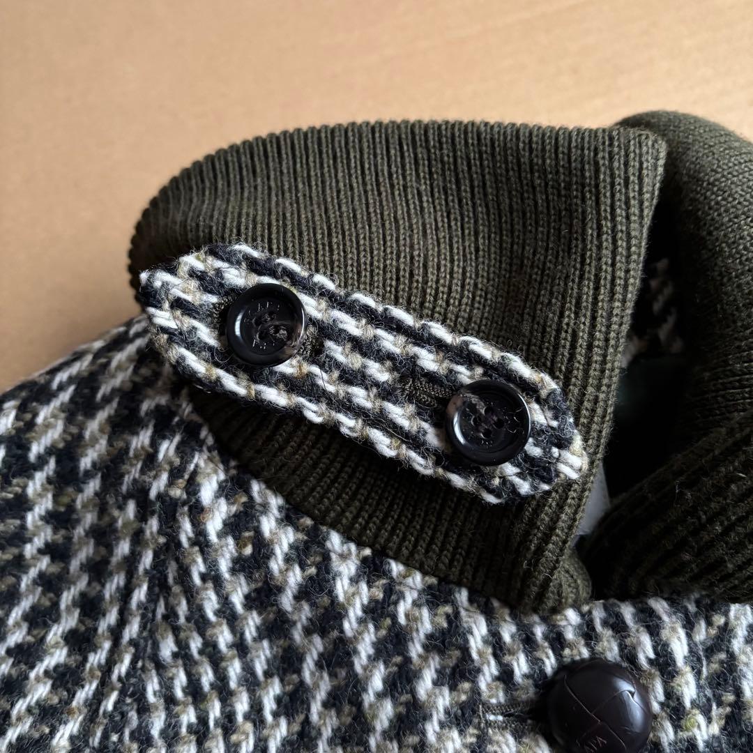 スキャパ　モスグリーン千鳥柄 コートとヒートテック2枚